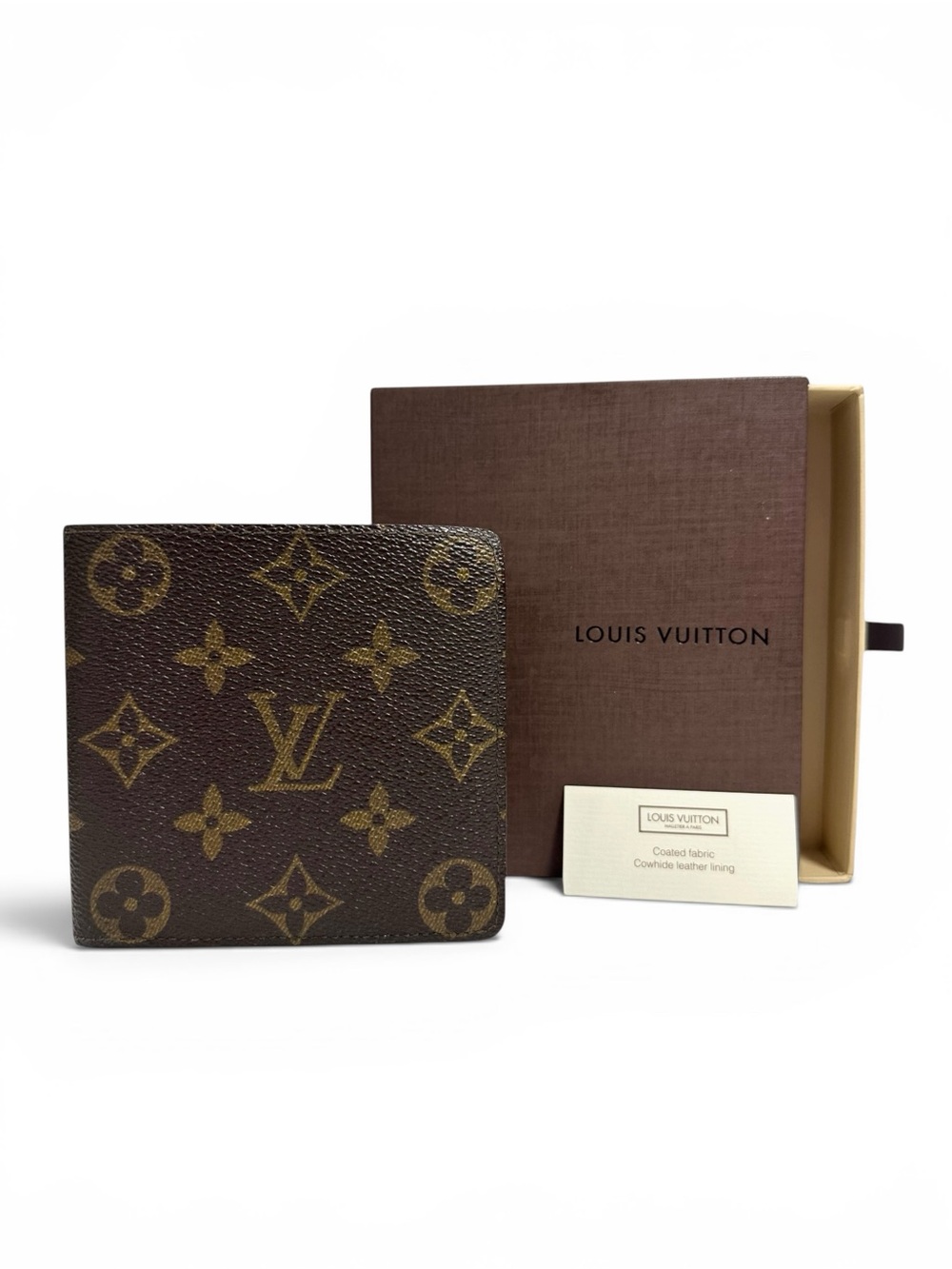 Louis Vuitton Monogram Leather Marco Bifold Men’s Wallet with Box